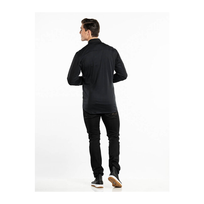 Premium overhemd stretch heren zwart