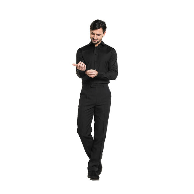 Premium overhemd getailleerd heren zwart