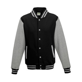 AWDis Basic baseball jacket zwart en grijs ⚥