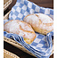 Basic Theedoek geblokt blauw wit
