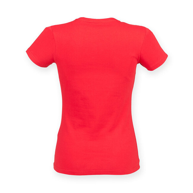 Premium t-shirt dames met stretch rood