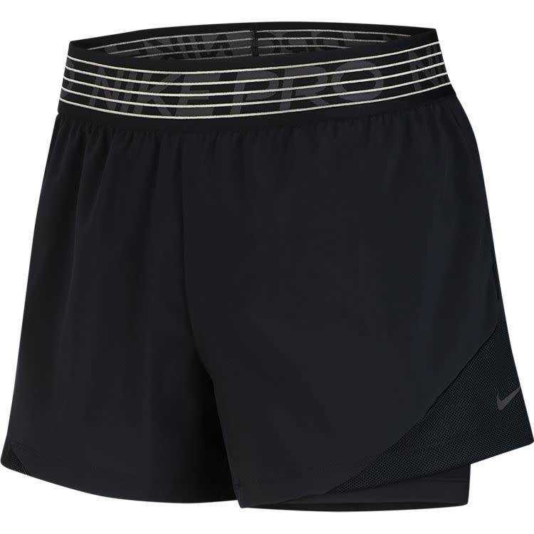 Nike Pro Flex 2 in 1 Short Dames Zwart| HockeyXXL - HockeyXXL