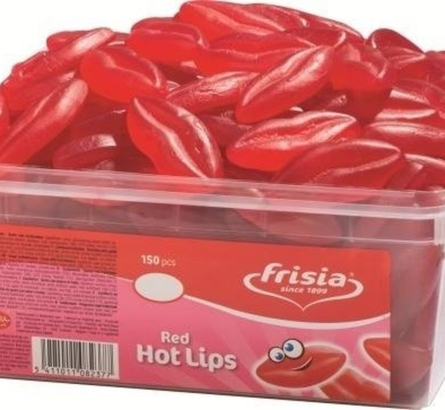 Valentijn Hot Lips Winegum Frisia -Silo 150 Stuks Gelatine Vrij