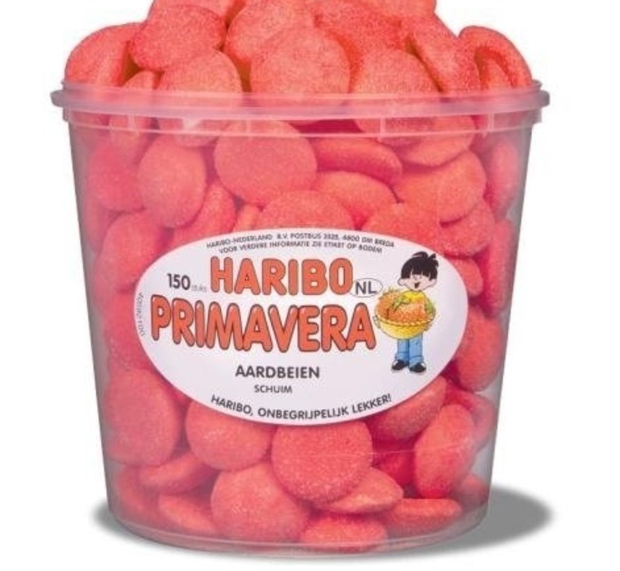 Schuim Aardbeien Haribo Silo 150 Stuks