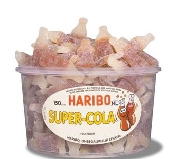 Haribo snoep VEGGIE Zure Cola Flesjes -Silo 150 Stuks
