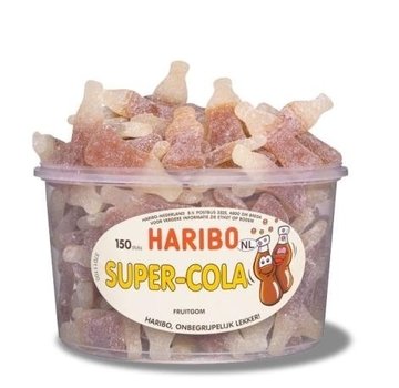 Haribo snoep VEGGIE Zure Cola Flesjes -Silo 150 Stuks