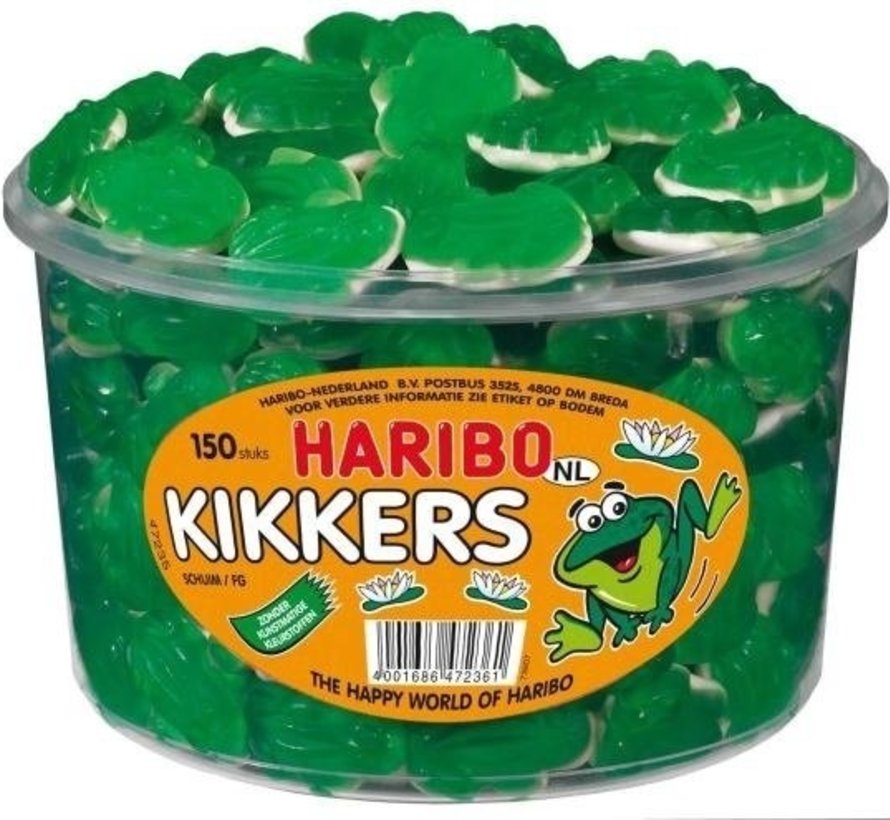 Groene Kikkers Haribo -Silo 150 Stuks