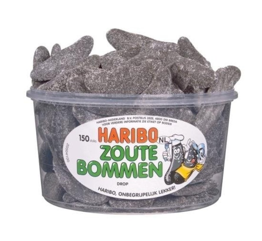 Haribo Zoute Bommen VEGGIE  -Silo 150 Stuks