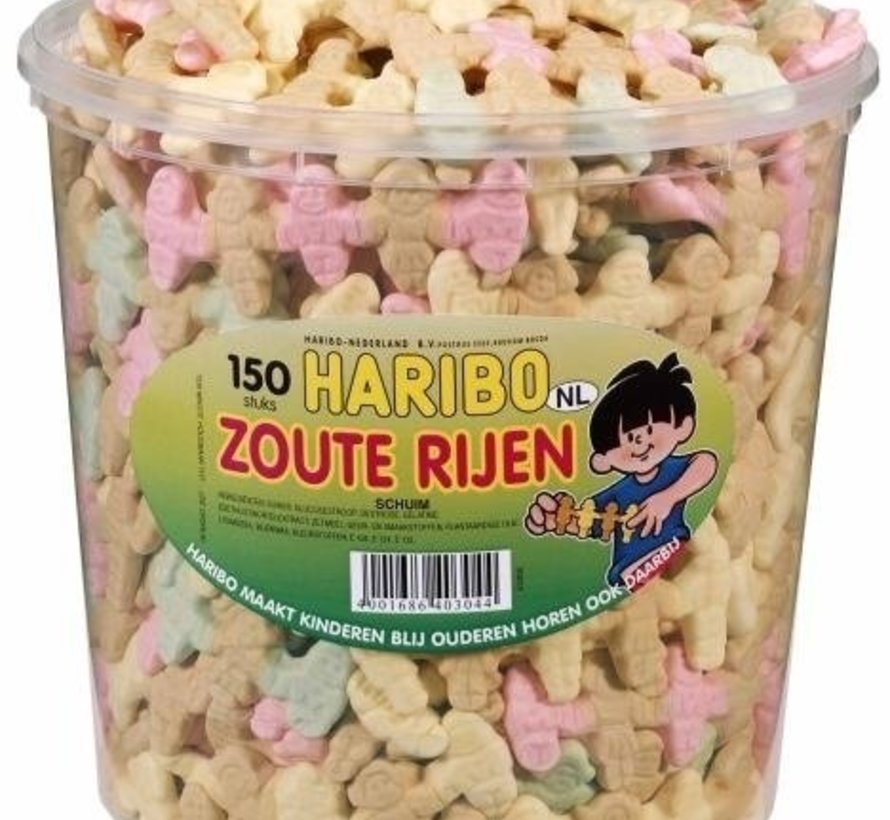 Zoute Rijen Haribo Silo 150 Stuks