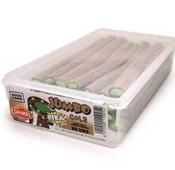 Damel Jumbo Sour Cola Sticks  Doos 30 Stuks Damel