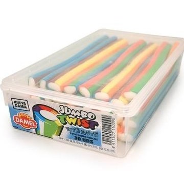 Damel Jumbo Twist Regenboog Sticks Doos 30 Stuks Damel