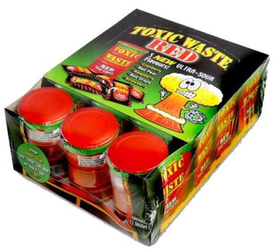 Toxic Waste Drum -Rood Doos 12 Stuks