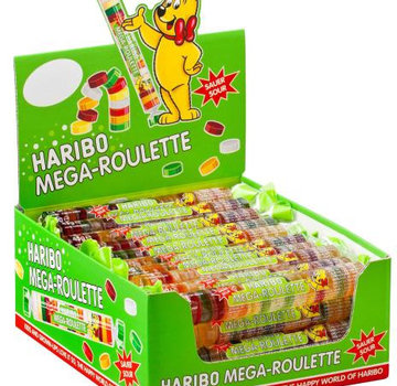 Haribo Mega Roulette Zuur Rol Doos 40 Stuks