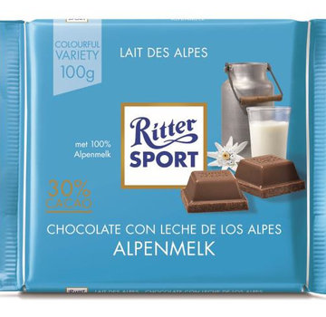 Ritter Sport Ritter Sport Alpine Milk Chocolade Doos 12X 100 Gram