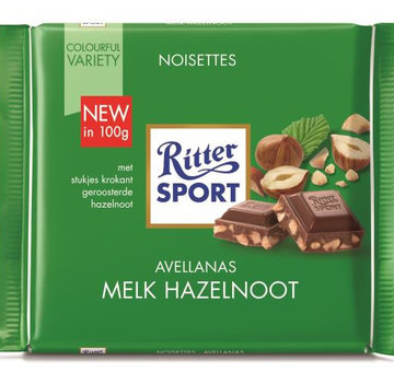 Ritter Sport Ritter Sport Melk  Gebr. Hazelnoot  Doos 12X  100Gr