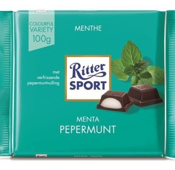 Ritter Sport Ritter Sport Peppermint Doos 12 X 100 Gr