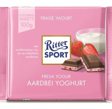 Ritter Sport Ritter Sport Aardbeien Yoghurt Doos 12X 100 Gr
