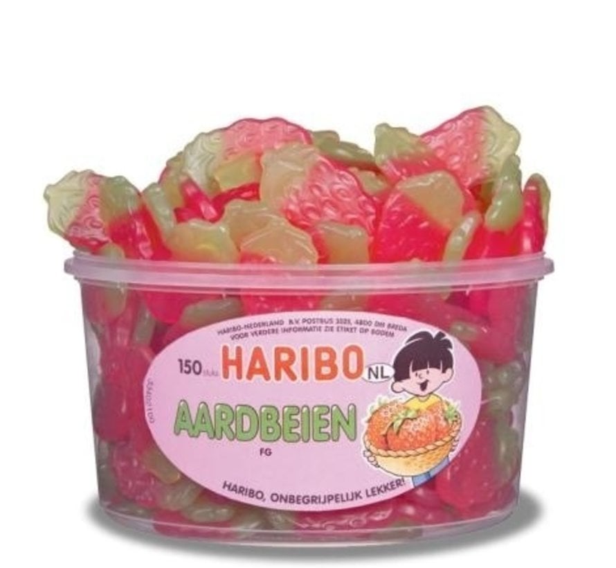 Aardbeien Haribo Silo 150 Stuks VEGGIE