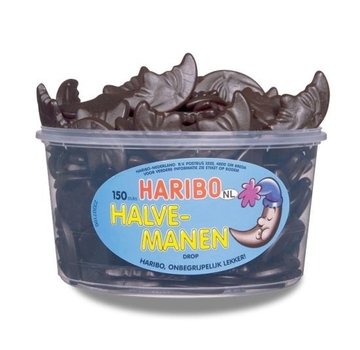 Haribo snoep Manen drop dropmanen veggie -Silo 150 Stuks