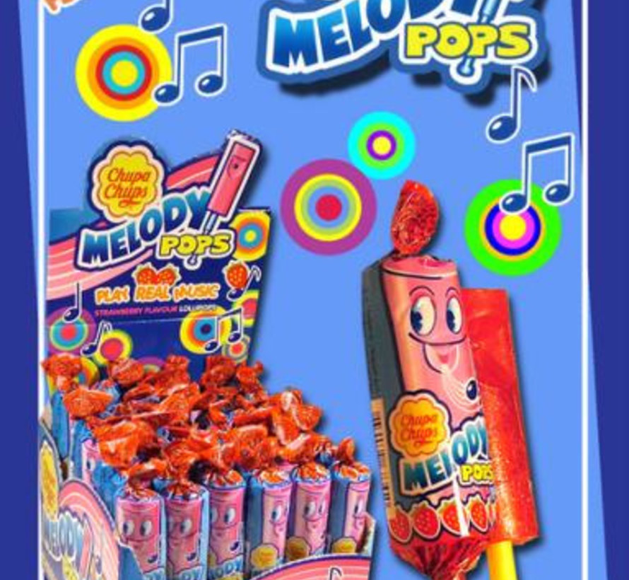 Chupa Chups Melody Pops Fluit Lolly -Doos 48 Stuks