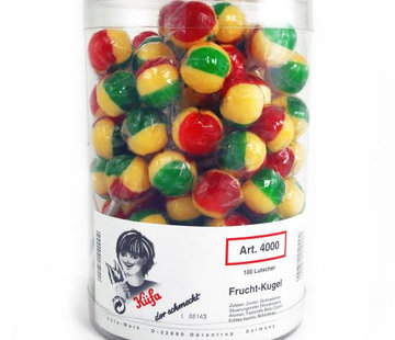 Kufa Gmbh &co.kg Fruitball Lolly Silo 100 Stuks groen geel rood