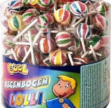 Cool Regenbogen Lolly -Silo 100 Stuks