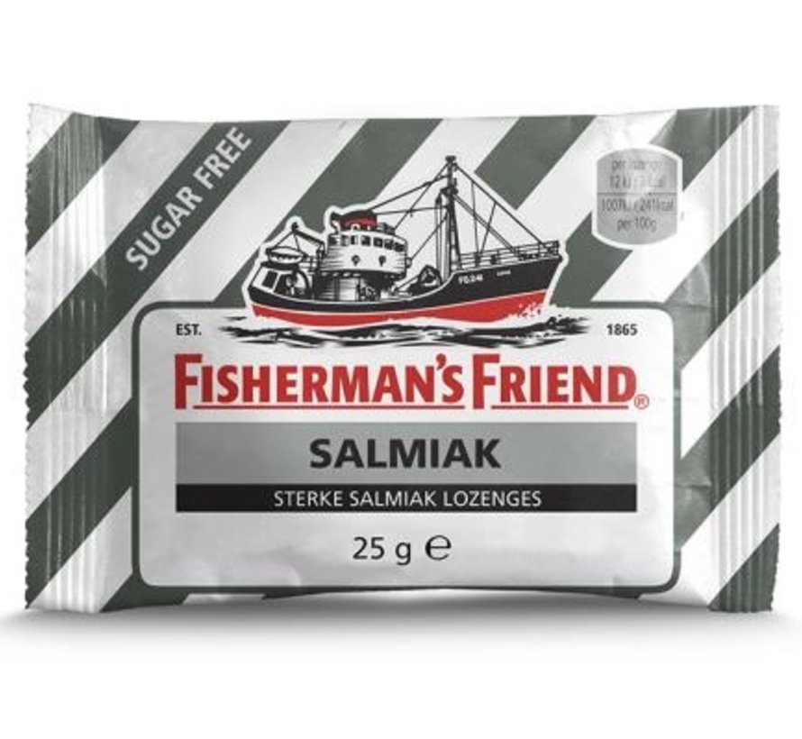 Fisherman Suikervrij Salmiak Zwart/Wit