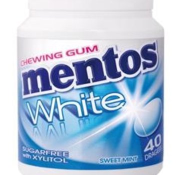 Mentos Suikervrije White Sweet Mint Kauwgom -6 potjes