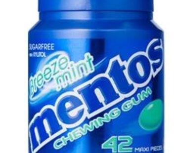 Mentos Suikervrije Breeze Mint Gum -6 potjes