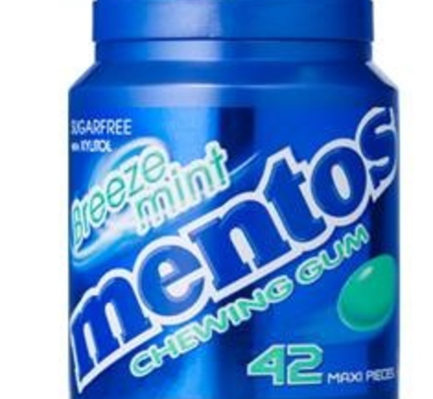 Mentos Bottle Breeze Mint SUIKERVRIJE kauwgom -6 potjes