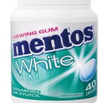 Mentos Suikervrije White Green Mint kauwgom -6 potjes