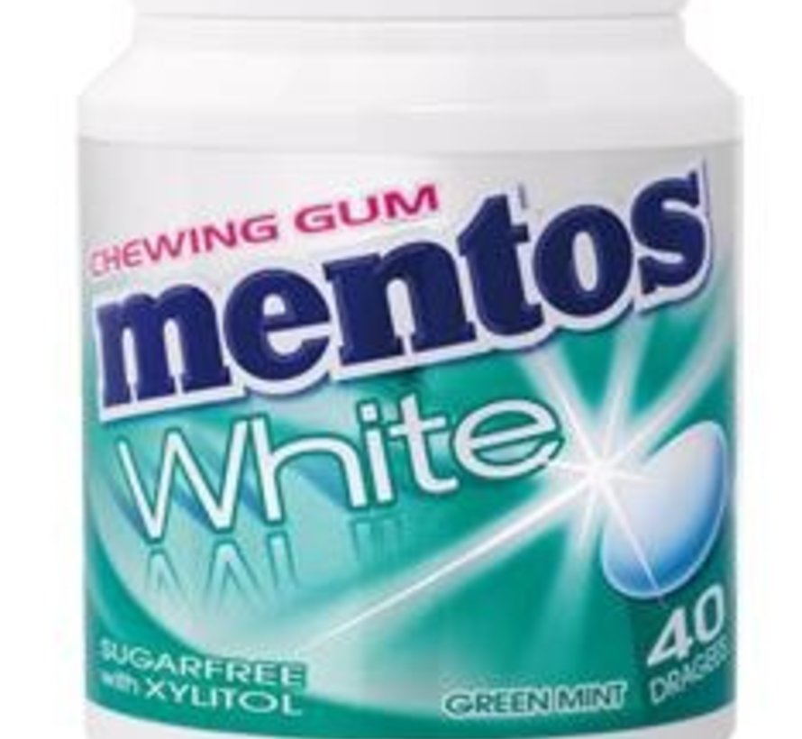 Mentos White Green Mint SUIKERVRIJ -6 potjes