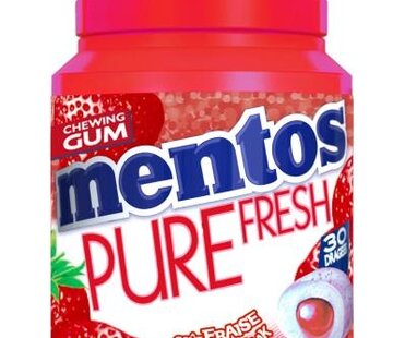 Mentos Mentos Strawberry Kauwgom Suikervrij -6 potjes