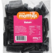 Matthijs snoep Bielzen Drop 400 gram -Doos 20 stuks