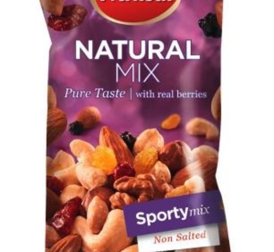 60gr Sporty Mix Naturel noten en fruit -Doos 14 stuks