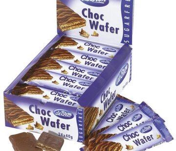 de Bron Choc Wafer SUIKERVRIJ- Doos 24 stuks
