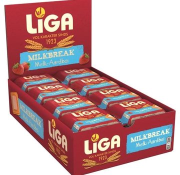 Liga Liga Milkbreak Melk/Aardbei -Doos 24 stuks