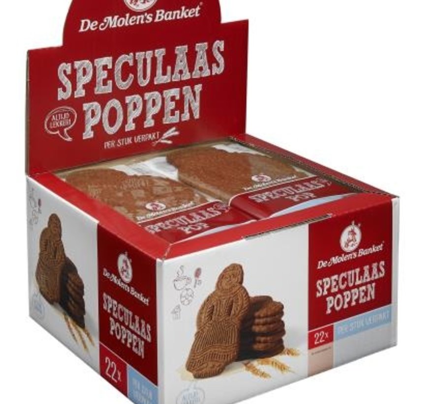 Speculaas Popjes Per Stuk Verp 50gr -Doos 22 stuks