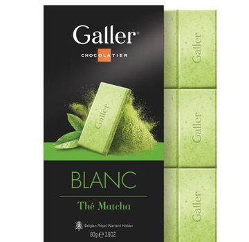 Galler Chocolade Wit Matcha Thee Tablet -Doos 10 stuks