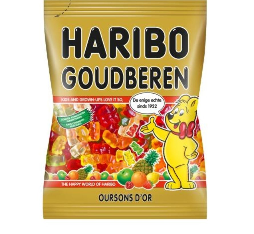 Haribo gummi beer Goudbeertjes -Doos 20x185gram