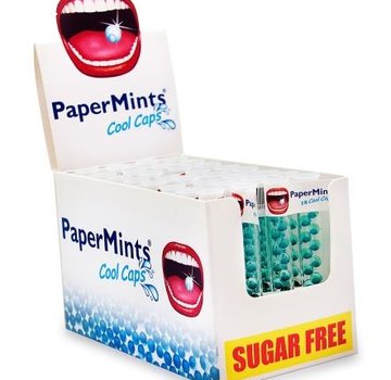 Papermints CoolCaps Tubes SUIKERVRIJ -Doos 32 stuks