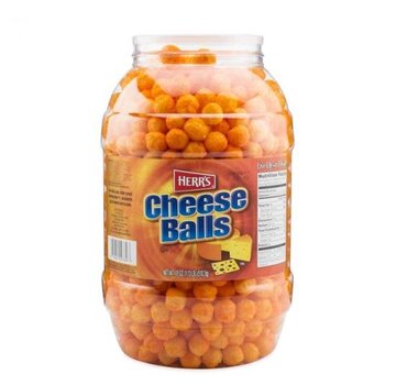 Herr's Food Inc Cheese Balls Barrel Herr'S Usa- Halve Kilo