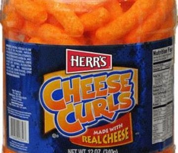 Herr's Food Inc Herr's Cheese Curls- BARREL 340 gram