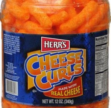 Herr's Food Inc Herr's Cheese Curls- BARREL 340 gram