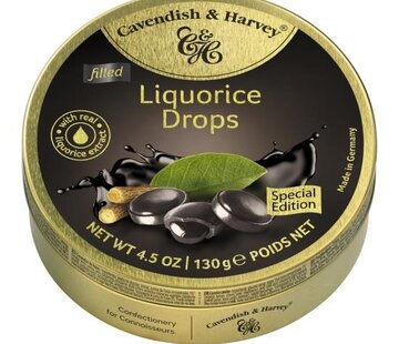 Cavendish &amp; Harvey Liquorice Filled Drops -Doos 11 blikken