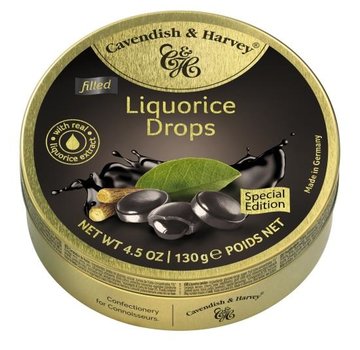Cavendish &amp; Harvey Liquorice Filled Drops -Doos 11 blikken