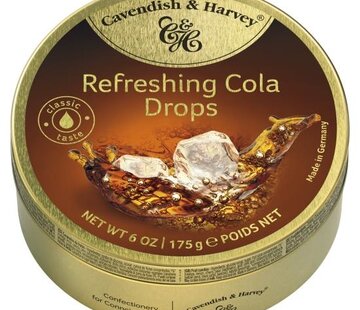 Cavendish &amp; Harvey Cola Drops -Doos 9 blikken