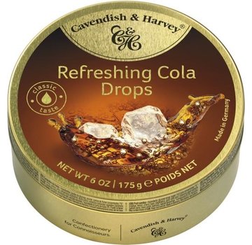 Cavendish &amp; Harvey Cola Drops -Doos 9 blikken