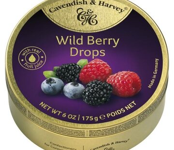 Cavendish & Harvey Wild Berry Drops -Doos 9 blikken