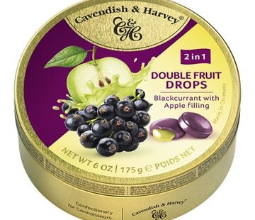Cavendish &amp; Harvey Black Currant Apple Drops -Doos 9 blikken